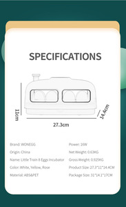 Wonegg dẫn 8 trứng nở Máy Ấp Trứng để ấp trứng lồng ấp bán - Product Image 6