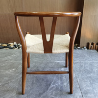 Ensemble table et chaises de salle à manger de style chinois minimaliste en bois massif pour hôtel et restaurant