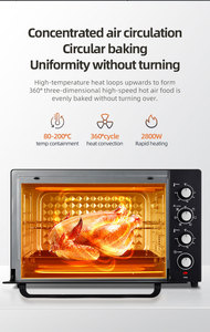 <span class=keywords><strong>Four</strong></span> électrique de grande capacité 100L pour la maison, <span class=keywords><strong>four</strong></span> grille-pain multifonctionnel pour le ménage - Product Image 5