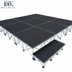 Modular Stage 1x1M Quick Mobile Stage Platform with Folding Riser for Event Indoor and Outdoor - Product Image 1