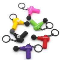 Porte-clés pistolet de massage 3D en PVC, personnalisable, mini simulation de pistolet de massage