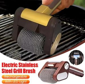 <b>Brush</b> Outdoor BBQ Cleaner LED Light <b>Powerful</b> 350RPM 4000mAh Rechargeable Battery Lightweight No Bristle Shedding - Product Image 2