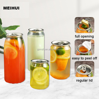 Gobelets scellables en plastique jetables avec couvercles en aluminium, bouteilles de jus en PET anti-fuite avec bouchons, compatibles avec la machine à sceller les canettes