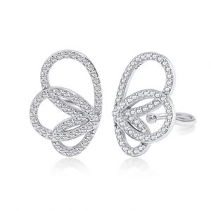 Boucles d'oreilles papillon Dylam, papillon en argent CZ, plaqué or 18 carats, petites boucles d'oreilles à clous pour fille, boucles d'oreilles à clous en diamant pour femme - Product Image 1