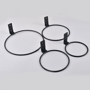 Round Wall Mount <b>Plant</b> Holder 4 5 6 8 Inch Carbon Steel <b>Hooks</b> For Indoor Outdoor Hanging Potted <b>Plants</b> - Product Image 1
