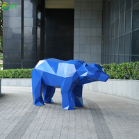 Sculpture d'ours en résine moderne de conception européenne, imperméable, grande taille, décorations d'extérieur, avec couleurs personnalisables
