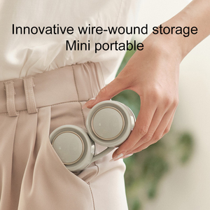 Mới USB Ngoài Trời Có Thể Sạc Lại Treo Cổ Fan Nhỏ Có Thể Điều Chỉnh Tốc Độ Có Thể Gập Lại Xách Tay 1600MAh Pin Mini Vòng Cổ Fan Hâm Mộ - Product Image 4