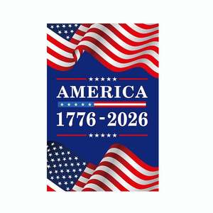 Nueva Bandera Rectangular para Jardín con Diseño Transfronterizo, Conmemorativa del 1776-2026, Decoración Patriótica para Exteriores, 250 Aniversario de la Fundación de América - Product Image 1
