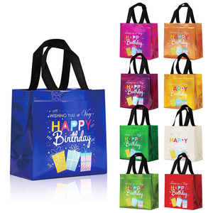 Eco Reusable Laser Non-woven Letter Luxury Birthday Gift <b>Tote</b> Shoulder Handbag <b>Travel</b> Gym Grocery Shopping Zipper Medium Rope - Product Image 3
