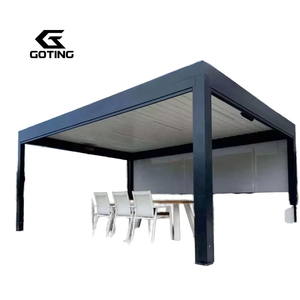 Pérgola Bioclimática Motorizada para Jardín Exterior, Impermeable, con Techo de Aluminio y Persianas Ajustables - Product Image 1