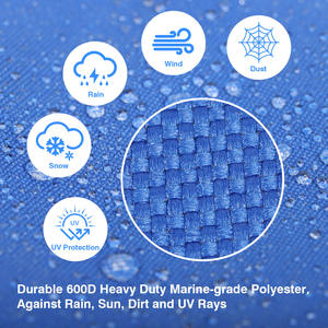 Easepal 2 Bow Bimini Tops 600D Poliéster Impermeable Pesca Barco Canopy Polvo Rayos UV Resistente Bimini Top para Barcos - Product Image 2