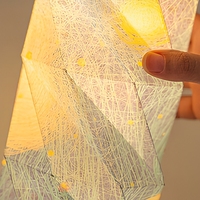 Lampu Malam Origami Langit Berbintang LED Lampu Ukiran Kertas Kontrol Sentuh Ornamen Berputar Hadiah untuk Dekorasi Kamar Tidur