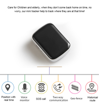 Mini Rastreador GPS Elegante y Portátil, Resistente al Agua, con Monitor de Voz, Llamada SOS, Comunicación Bidireccional para Niños, Ancianos y Mascotas