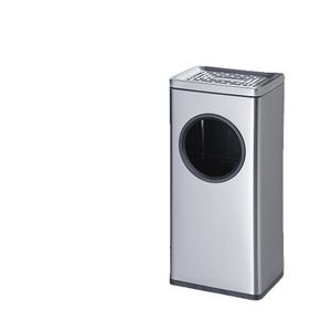 Poubelles en acier inoxydable dans la zone fumeurs près de l'ascenseur du hall de l'hôtel ; grands cendriers commerciaux sur pied dans la zone fumeurs. - Product Image 4