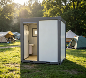Toilettes préfabriquées portables, douches portables, toilettes de chantier, toilettes extérieures mobiles de luxe à faible coût - Product Image 4