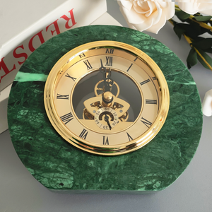 Danh dự của pha lê pha lê đồng hồ trang trí màu xanh lá cây đơn giản thời trang Máy tính để bàn cá tính đồng hồ pha lê - Product Image 4