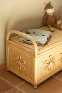 Tacto de autenticidad y naturaleza para cualquier habitación, estabilidad y resistencia, perfecto para una habitación de niños, maletero de almacenamiento de ratán - Product Image 6