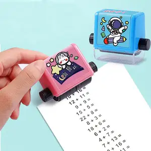 热卖数学滚动邮票打印计算题学前数学玩具儿童数学工具带墨水