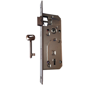 ล็อคประตูไม้ด้านหน้าทำจากทองเหลือง E50 bonaiti ขอบสี่เหลี่ยม - Product Image 1