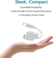 Adaptateur de Type C 2 en 1 Usb-c vers Jack 3.5mm Casque Aux Audio Splitter Chargeur Adaptateur Usb C Compatible pour Téléphone Mobile