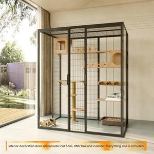 <span class=keywords><strong>Cage</strong></span> pour chat écologique jouet pour animaux de compagnie balcon en verre abri intérieur armoire maison Villa espace nid Carton emballé grand luxe étanche - Product Image 2