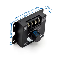 Variateur de luminosité à bouton rotatif DC12-24V 30A, réglage progressif de la luminosité, contrôleur de commutation pour bande lumineuse LED COB SMD 3528 5050
