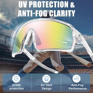 Gafas de Sol Deportivas NOVISON BY-260616-73 Extra Grandes con Media Montura, Protección UV para Correr, Ciclismo y Actividades al Aire Libre - Unisex, Económicas - Product Image 3