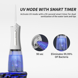 Waterdichte IPX8 Oplaadbare Draagbare Tandheelkundige <span class=keywords><strong>Jet</strong></span> Draadloze voor Tandenbleken Reiniging Waterflosser UV Sterilisatie - Product Image 3