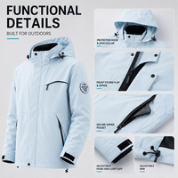 LOVE NATURE Veste d'extérieur unisexe 3-en-1 avec ensemble polaire amovible / Veste monocouche imperméable coupe-vent respirante Protection 3 couches