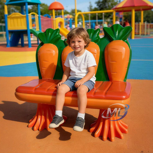Banco de Fibra de Vidrio con Forma de Zanahoria para Niños, Muebles de Exterior para Niños, Bancos de Zanahoria para Zonas Infantiles en Centros Comerciales - Product Image 4