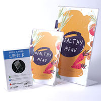 Support de menu de table en acrylique transparent en forme de L, design moderne et léger, tailles personnalisables
