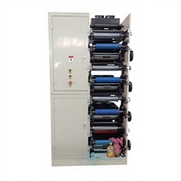 Machine d'impression flexographique automatique 4 couleurs avec laminage et découpe intégrées, structure en ligne, neuve