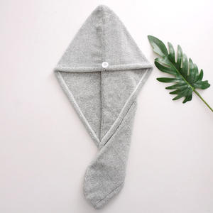 Toalla de secado de pelo de bambú para <span class=keywords><strong>mujer</strong></span>, gorro de secado de pelo, toalla de cabeza, toalla de salón - Product Image 5