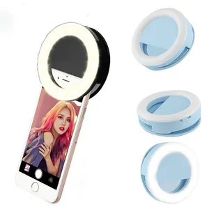 Готовый к отправке заряжаемый логотип на заказ качественный зажим для макияжа мобильного телефона на Iphone Мини кольцо для селфи