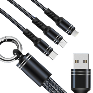 Bán buôn tùy chỉnh xách tay Phong cách 13cm 3 trong 1 <span class=keywords><strong>USB</strong></span> sạc cáp cho iPhone <span class=keywords><strong>Micro</strong></span> <span class=keywords><strong>USB</strong></span> Loại C Cáp - Product Image 1