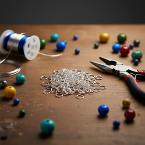 Anelli Chiusi in Metallo Ilan 12mm Colore Oro Bianco 20G Componenti per Gioielli - Product Image 2