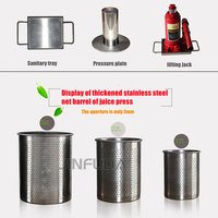 36l Fabriek Directe Verkoop Goedkope Kleine Thuisgebruik Druivenpers Wijnsap Machine/Handmatige Hydraulische Krik Honingpers