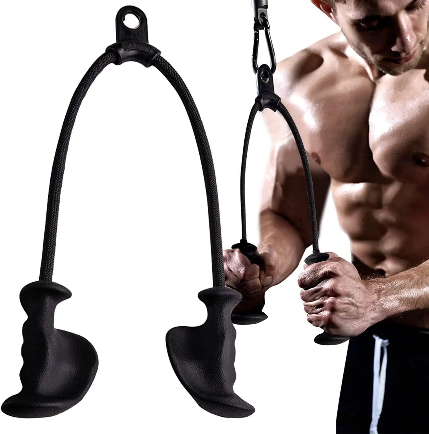 All'ingrosso della fabbrica Home Gym Hand Grip tricipiti corda per cavi attacco per tricipiti fune per tricipiti