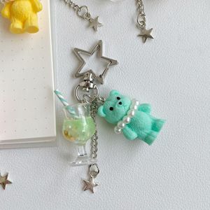 Collar de Perlas AM Little Bear Juice, Estilo Retro Lindo, Colgante de Princesa Little Bear Estilo Ins, Llavero Coreano Lindo - Product Image 6