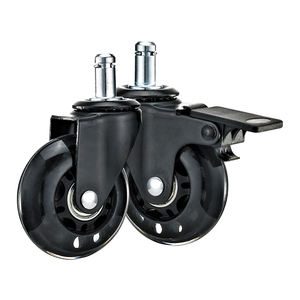 2 2.5 3 इंच का कार्यालय चेयर कैस्टर पहियों 1x22mm स्टेम पु व्हील काले/पारदर्शी अनुकूलित सेट फर्नीचर प्रतिस्थापन के लिए - Product Image 2