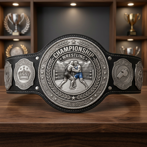 Ceinture de lutte Champion professionnelle en cuir véritable pour MMA, Jiu-Jitsu, Judo, personnalisable, respirante, unisexe, poids lourd - Product Image 1