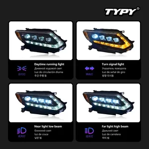 ไฟหน้ารถยนต์นิสสัน X-Trail ปี 2014-2016 อัพเกรดดัดแปลงเป็นไฟหน้า LED แบบ DRL พร้อมไฟเลี้ยวแบบไดนามิก - Product Image 3