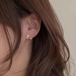 WENCHI S925 <b>Silver</b> DIY <b>Pearl</b> Accessories 6-7mm Beads 11098 Hollow Support Multi-<b>Pearl</b> Jewelry <b>Earrings</b> Made in China - Product Image 1