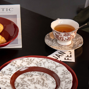 Vaisselle en céramique originale de Prague Plats de mariage à motif de fruits de luxe Assiettes de mariage jetables - Product Image 4