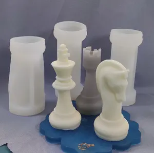 Chess Pieces Game Mold Silicone Chess Mold Clear Resin Mold for Chess Molds  for Craft Making DIY Chess Moulds 3d Chess Mold 