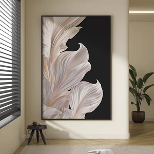 Peinture décorative murale 3D moderne haut de gamme pour la maison, motif géométrique minimaliste abstrait en porcelaine de cristal pour entrée, vente en gros - Product Image 3