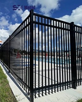 Panel de Cerca de Seguridad de Aluminio con Recubrimiento en Polvo y Sistema de Puerta de Jardín para Proyectos de Construcción Residencial de Villas