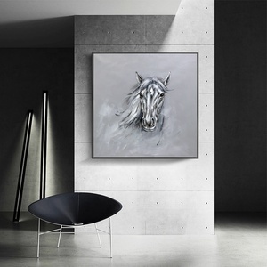 Pittura a mano a olio di cavallo dipinto a mano colore animale astratto <span class=keywords><strong>su</strong></span> <span class=keywords><strong>tela</strong></span> personalizzata per la decorazione della parete del soggiorno - Product Image 6