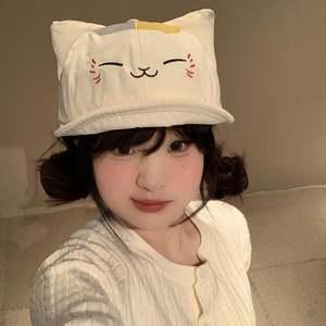 Korean Style Plaid <b>Bow</b> Bucket Hat For Women Summer Sun Protection Breathable Outdoor Sunshade Hat Foldable Adult Fisherman Hat - Product Image 4