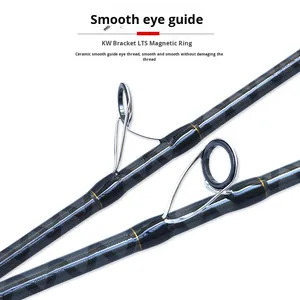 <span class=keywords><strong>Canne</strong></span> à pêche en carbone personnalisée par une usine chinoise OEM, pour lancer des leurres, 2,4 m, 2,7 m, 3 m, 40-80 lb - Product Image 2